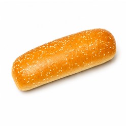 BREAD ROLL SEEDED MILK HOTDOG 7.5" (32 X 100GM) # SMHR100321 BUNZ BAKERY