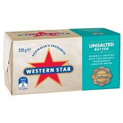 BUTTER UNSALTED 250GM(32) # 112300 WESTERN STAR