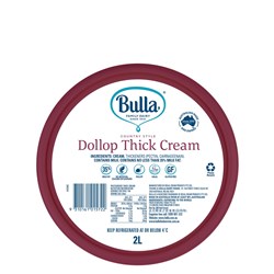 CREAM THICK DOLLOP COUNTRY STYLE 2LT(1) # 5000127 BULLA