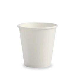CUP 6OZ 230ML SINGLE WALL WHITE 50S(20) # BC-6W BIOPAK