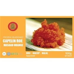 ROE CAPELIN SEASONED MASAGO ORANGE IMP 500GM(10) CASA IBERICA