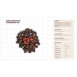 CHOCOLATE DARK CHOC GOJIBERRY 7KG # DCGB7 CHOCO NUTS