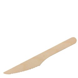CUTLERY KNIFE WOODEN 165MM 100S(10) # EC-WC0800 ENVIROCHOICE