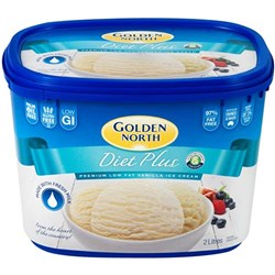 ICECREAM VANILLA DIET PLUS LOW GI 2LT(6) # 27152 GOLDEN NORTH