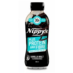 MILK VANILLA MALT PLUS PROTEIN & FIBRE (12 X 500ML) # VMPLUS500B NIPPYS