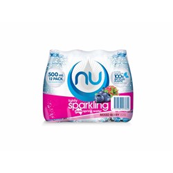 WATER SPARKLING MIXED BERRY ROUND (12 X 500ML) # 4348 NU PURE