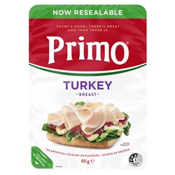 TURKEY BREAST SLICED THIN (8 X 80GM) # 1658 PRIMO