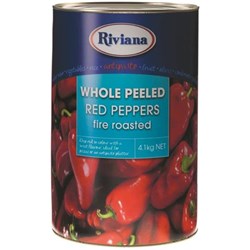 PEPPERS RED WHOLE PEELED ROASTED A12(3) # 2423740 RIVIANA