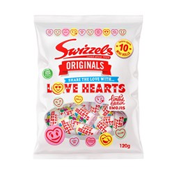 LOLLY LOVE HEARTS (12 X 120GM) SWIZZELS