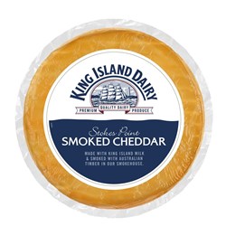 CHEESE CHEDDAR SMOKED R/W APPROX 2.9KG # 1012162 STOKES POINT