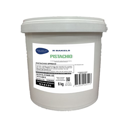 SPREAD PISTACHIO 6KG # 514131 BAKELS