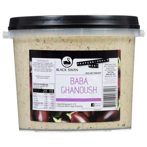 DIP EGGPLANT (BABAGHANOUSH) 2KG(3) # A0000451 BLACK SWAN