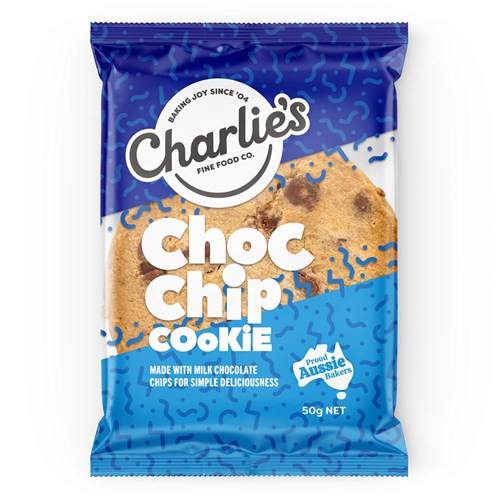 BISCUIT MILK CHOC CHIP I/W PC (24 X 50GM) # CF 4100 CHARLIES FINE FOODS