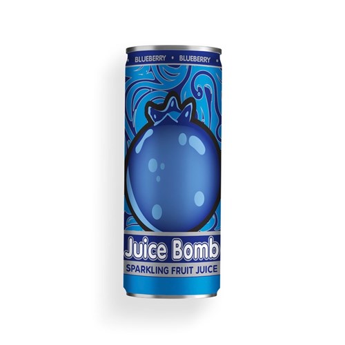 JUICE SPARKLING BLUEBERRY (24 X 250ML) # 1108 JUICE BOMB