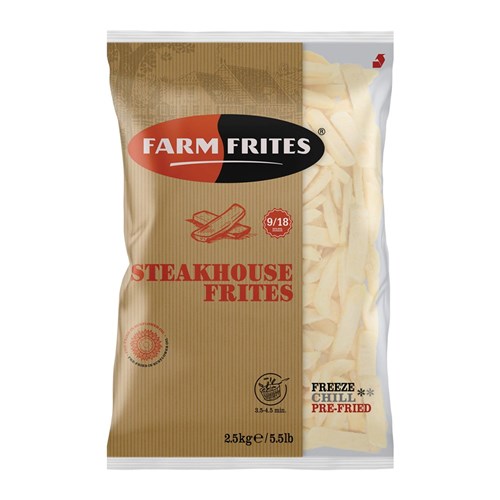 CHIP 9/18MM FRIES STEAKHOUSE (4 X 2.5KG) # 248.035 FARM FRITES