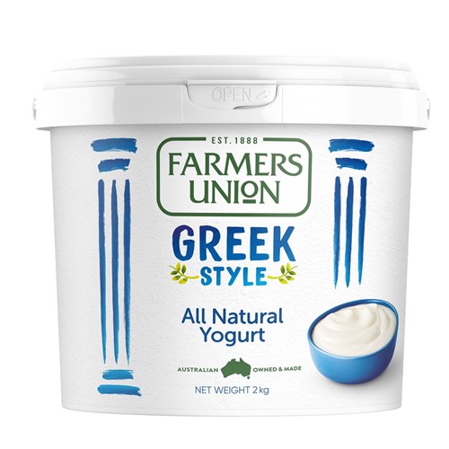 YOGHURT NATURAL GREEK 2KG(1) # 4773 FARMERS UNION