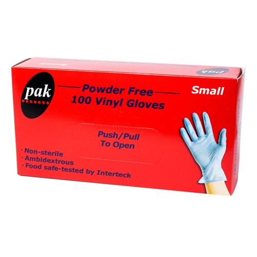 GLOVES VINYL BLUE POWDER FREE SMALL 100S (10) # GLOVES-B-S-PF PAK