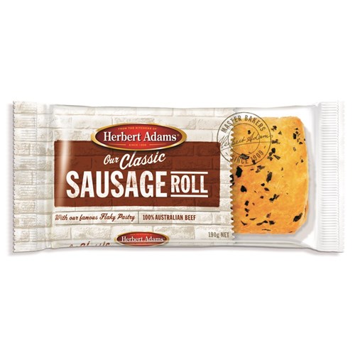 SAUSAGE ROLL GOURMET (12 X 190GM) # 1001122 HERBERT ADAMS