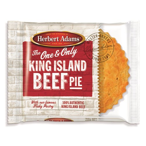 PIE BEEF KING ISLAND (12 X 210GM) # 1000655 HERBERT ADAMS