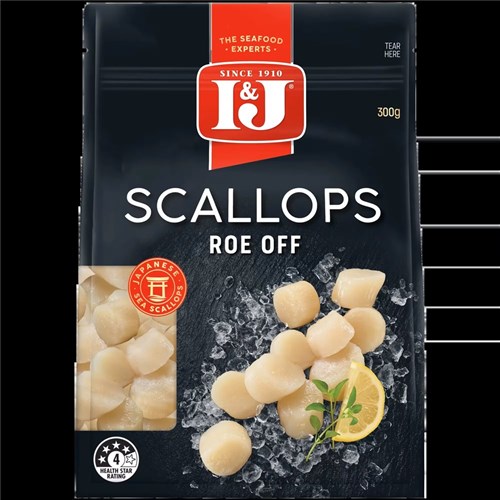 SCALLOPS ROE OFF IMP (5 X 300GM) # 12556 I&J