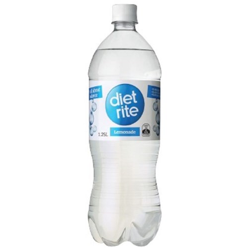 LEMONADE DIET RITE PLASTIC BOTTLE (12 X 1.25LT) # 597637 TRU BLU