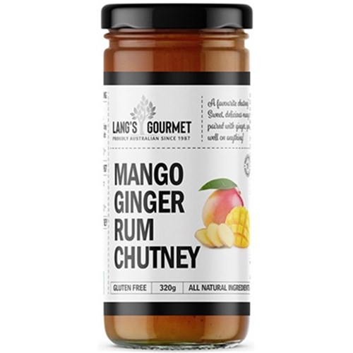 CHUTNEY MANGO GINGER RUM 300GM (6) # AL2.17R LANGS GOURMET