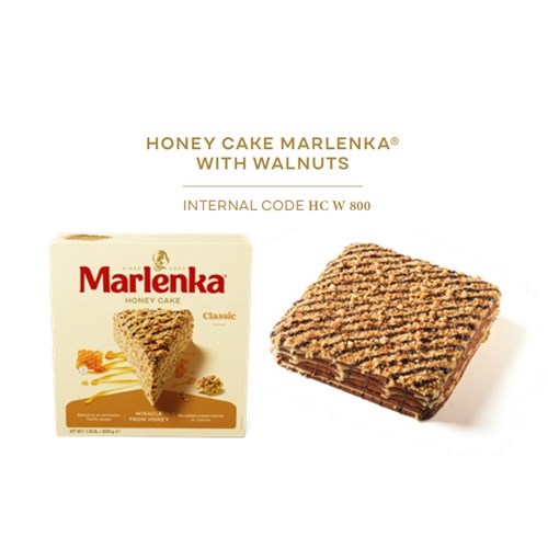 CAKE HONEY WITH WALNUT (6 X 800GM) # HC W 800 MARLENKA