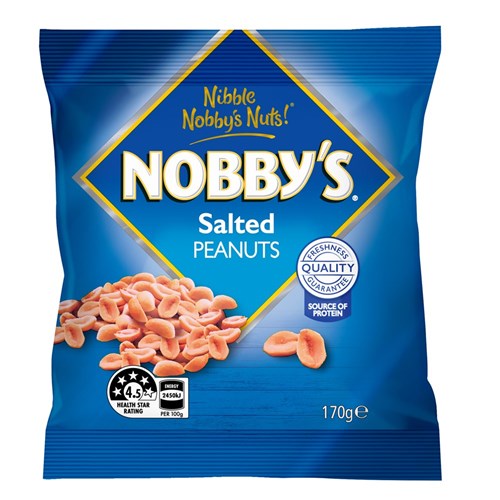 PEANUTS SALTED NOBBYS 170GM(12) # 320003985 SMITHS