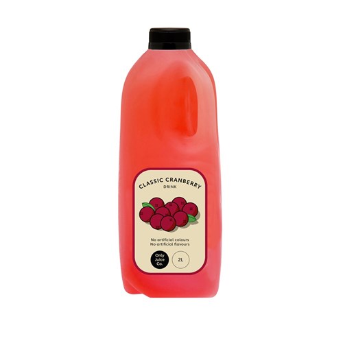 JUICE CRANBERRY CLASSIC 2LT(6) # 155029 ONLY JUICE CO