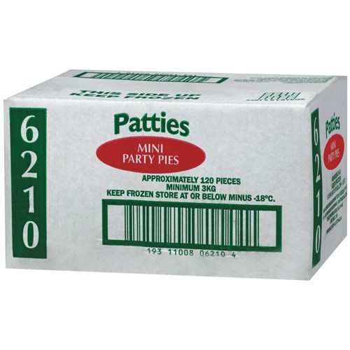 PIE PARTY MINI (120 X 25GM) # 1006210 PATTIES