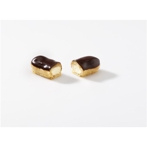 ECLAIRS MINI CHOC TOPPED VANILLA CUSTARD FILL (72 X 19GM) # ME READYBAKE