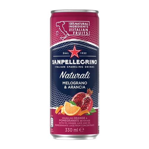 DRINK NATURALI MELOGRANO & ARANCIA ISD CAN (24 X 330ML) # MELSCAN4 SAN PELLEGRINO