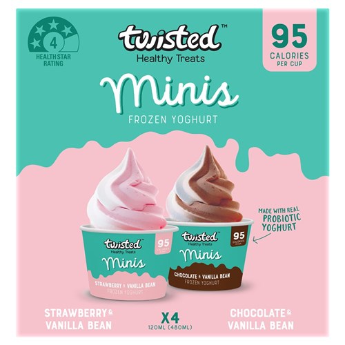 YOGHURT STRAWBERRY & VANILLA BEAN FROZ (36 X 120ML) # 1011 TWISTED HEALTHY TREATS