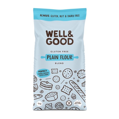 FLOUR PLAIN GF (4 X 1KG) # RT Plain Flour WELL & GOOD